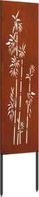 vidaXL Οθόνη Ιδιωτικότητας Κήπου Floral Σκ rusty 32 χ 140 εκ