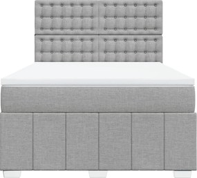 vidaXL Κρεβάτι Boxspring με Στρώμα Αν. Πράσινο 160x200εκ Υφασμάτινο