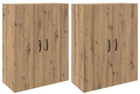 vidaXL Ντουλάπια Τοίχου 2 pcs artisan δρυς 69.5 x 34 x 90 εκ.