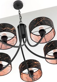 Κρεμαστό Πολύφωτο Arthur Φ75cm Μαύρο