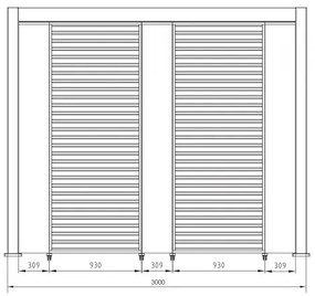 Πάνελ Περίφραξης Ocean Μεταλλικό Λευκό 30,9x6x232,45 εκ. - Λευκό