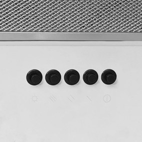 Απορροφητήρας Τοίχου Λευκός 90 εκ. Αν. Ατσάλι &amp; Ψημένο Γυαλί - Λευκό