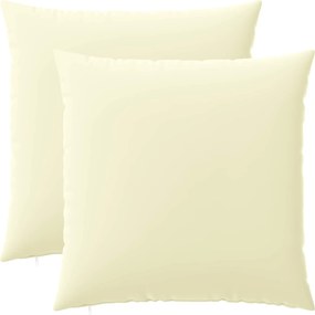 vidaXL Κάλυμμα Μαξιλαριού 2 pcs HEERLEN Κρεμ 60 x 60 cm Πολυεστέρας