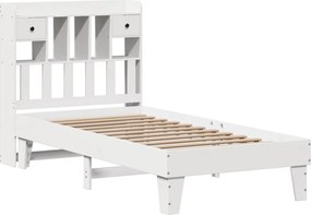 vidaXL Σκελετός Κρεβ. Χωρίς Στρώμα Λευκό 75x190 εκ Μασίφ Πεύκο