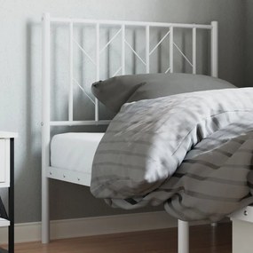vidaXL Κεφαλάρι Μεταλλικό με Αντικατάσταση Λευκό 80 εκ.
