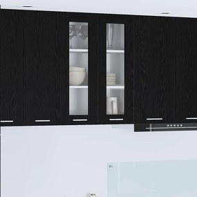 vidaXL Κρεμαστό ντουλάπι Μαύρη Οξυά 60 x 31 x 80 εκ.