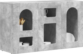 vidaXL Πλαϊνό γραφείο Σκυρόδεμα Γκρι 100 x 35 x 59 εκ