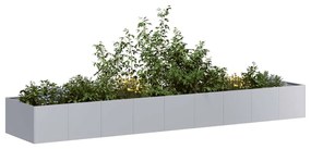 Ζαρντινιέρα 360x80x40 εκ. από Γαλβανισμένο Ατσάλι - Ασήμι
