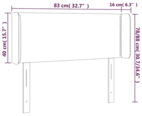 ΚΕΦΑΛΑΡΙ ΚΡΕΒΑΤΙΟΥ LED ΚΑΠΟΥΤΣΙΝΟ 83X16X78/88 ΕΚ. ΣΥΝΘΕΤ. ΔΕΡΜΑ 3123173