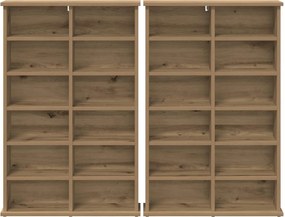 vidaXL Ντουλάπα CD 2 τμχ. Artisan Δρυς 60 x 17 x 92 εκ.