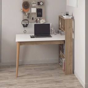 Γραφείο Λευκό / Καρυδί CLOAS 120x60x119