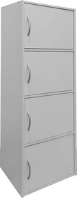 Ντουλάπι-στήλη Soline I pakoworld σε λευκή απόχρωση 40x34.5x120εκ