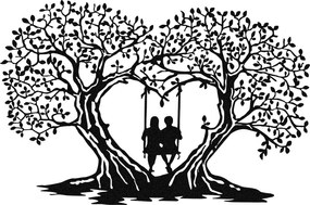 Decorative Metal Wall Accessory Love Black