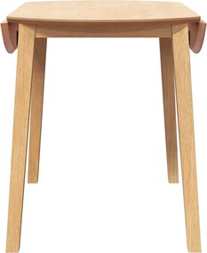 vidaXL Τραπέζι τραπεζαρίας φυσικό μασίφ ξύλο καουτσούκ