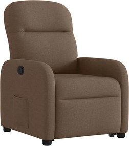 vidaXL Πολυθρόνα Ανακλινόμενη με Ανύψωση Καφέ Υφασμάτινη