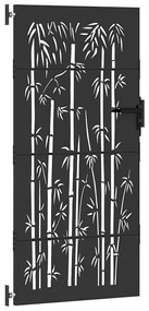 vidaXL Πύλη Κήπου Μαύρο 105 x 175 cm Ατσάλι με Επικάλυψη Πούδρας