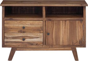 vidaXL Πλαϊνό γραφείο Φυσικό 100 x 30 x 68 εκ. Στερεό Ξύλο Τίκ