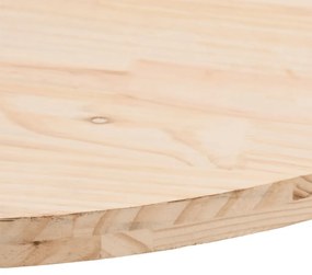 vidaXL Επιφάνεια Τραπεζιού Οβάλ 80x40x2,5 εκ. από Μασίφ Ξύλο Πεύκου