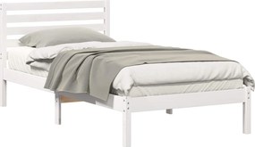 vidaXL Σκελετός Κρεβατιού Λευκό 80 x 200 cm Στερεά ξυλεία πεύκου