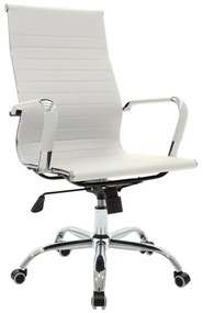 Καρέκλα γραφείου διευθυντή Valter λευκό pu 55.5x58x108εκ Υλικό: METAL. PU 277-000002