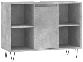 vidaXL Ντουλάπι Μπάνιου Γκρι Σκυροδέματος 80x33x60 εκ. Επεξ. Ξύλο