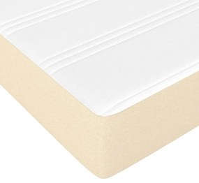 vidaXL Στρώμα με Pocket Springs Μεσαίας Σκληρότητας Κρεμ 90x200x20 εκ. Υφασμάτινο
