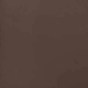 Κρεβάτι Boxspring με Στρώμα Καφέ 200x200 εκ. Συνθετικό Δέρμα - Καφέ