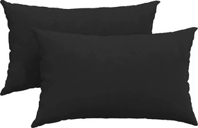 vidaXL Μαξιλάρι Καναπέ 2 pcs Μαύρο 50 x 30 cm ύφασμα