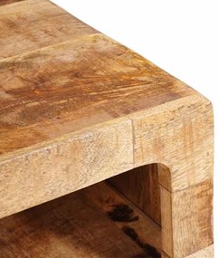 vidaXL End Table με ράφι Καφέ 40 x 32 x 46 εκ Στερεό ξύλο μάνγκο