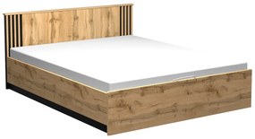 Κρεβάτι Ogden J127, Διπλό, Καφέ, 160x200, Πλαστικοποιημένη μοριοσανίδα, Τάβλες για Κρεβάτι, 167x208x83cm, 111 kg | Epipla1.gr