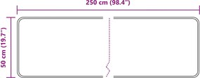 vidaXL Χαλί Runner MARSA Μαύρο 50 x 250 εκ. Πολυέστερ και PVC