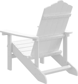 vidaXL Καρέκλα Κήπου Adirondack Λευκή από HDPE
