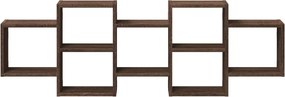 vidaXL Ραφιέρα Τοίχου Καφέ Δρυς 129x18x42 εκ. από Επεξεργασμένο Ξύλο