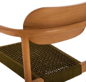 ΠΟΛΥΘΡΟΝΑ OSLO  ΞΥΛΟ TEAK ΦΥΣΙΚΟ &amp; ΠΡΑΣΙΝΟ ΣΧΟΙΝΙ 55x54x80Yεκ.