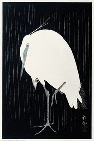 Αφίσα Ohara Koson - Egret in the Rain