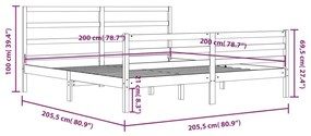 ΠΛΑΙΣΙΟ ΚΡΕΒΑΤΙΟΥ ΛΕΥΚΟ 200 X 200 ΕΚ. ΑΠΟ ΜΑΣΙΦ ΞΥΛΟ ΠΕΥΚΟΥ 3105027