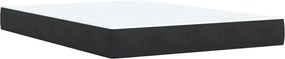 vidaXL Κρεβάτι Boxspring με Στρώμα Μαύρο 140x200 εκ. Βελούδινο