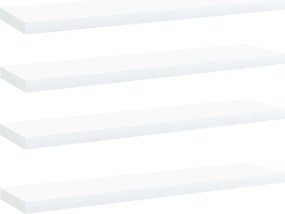 vidaXL Ράφια Βιβλιοθήκης 4 τεμ. Λευκά 40x10x1,5 εκ. από Επεξ.Ξύλο