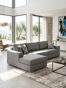 Γωνιακός καναπές Must-Δεξιά-275φ 210β εκ.-Γκρι Anoixto