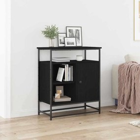 vidaXL Μπουφές Μαύρο Δρυς 69x35x80 εκ. Κατασκευασμένο από Ξύλο και Ατσάλι