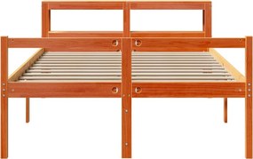 vidaXL Bed Frame 2 τμχ. Κερί Παλαίωσης 120 x 200 cm