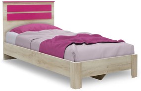 Κρεβάτι παιδικό Looney pakoworld σε χρώμα castillo-ροζ 100x200εκ