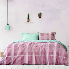 Κουβερλί Υπέρδιπλο (220x245) 2 Όψεων Kocoon Plaid Purple