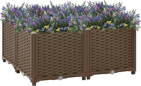 vidaXL Ζαρντινιέρα 80 x 80 x 38 εκ. από Πολυπροπυλένιο