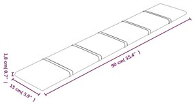 Πάνελ Τοίχου 12 τεμ. μπορντό 90x15 εκ. 1,62 μ² Βελούδινα - Κόκκινο