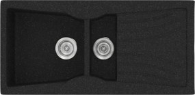 Sanitec Classic 329 (104×51) - Γρανιτένιος νεροχύτης - Granite BLACK