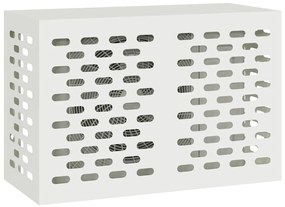 vidaXL Κάλυμμα κλιματιστικού Λευκό 90 x 40 x 60 εκ Ατσάλι