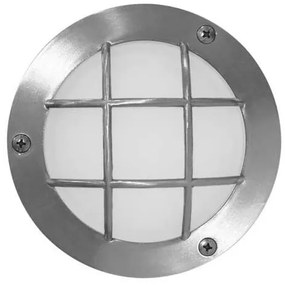 Πλαφονιέρα τοίχου Led 2,4W στρογγυλή με πλέγμα εξωτερική 9094 Lumen-3-90946600-Σατινέ Λευκό 3-90946600