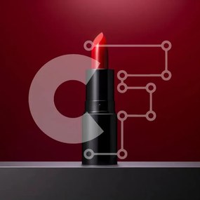 Σετ των 2 Intra Συλλεκτικό Ξύλινο Παζλ Plywood  4mm - Κόκκινο κραγιόν σε κομψή επιφάνεια Σε Ξύλινο Κουτί - Διαστάσεις: 10x10 cm – 25 κομμάτια