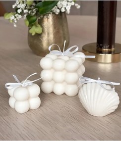 Stewehome σετ κεριών με άρωμα βανίλιας Λευκό 5x5 cm